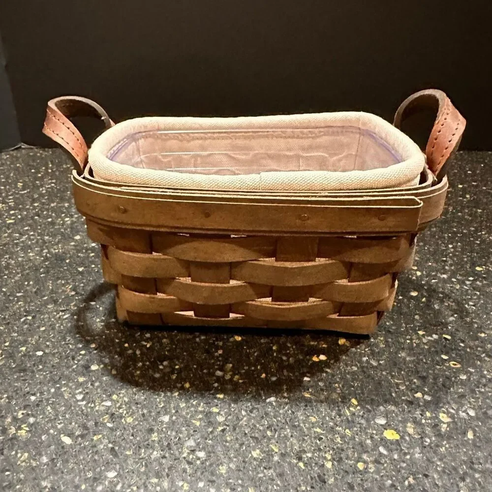Longaberger Tea Basket with Liner and Protector